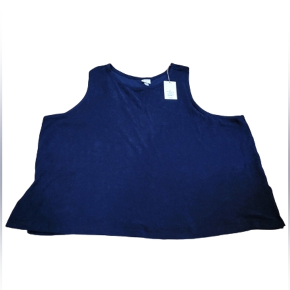 NWT A NEW DAY Terry Tank Top, Navy Blue, Size 4X - Picture 3 of 10